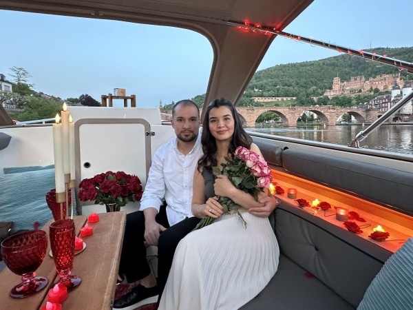 Romantische Atmosphäre auf dem Neckar